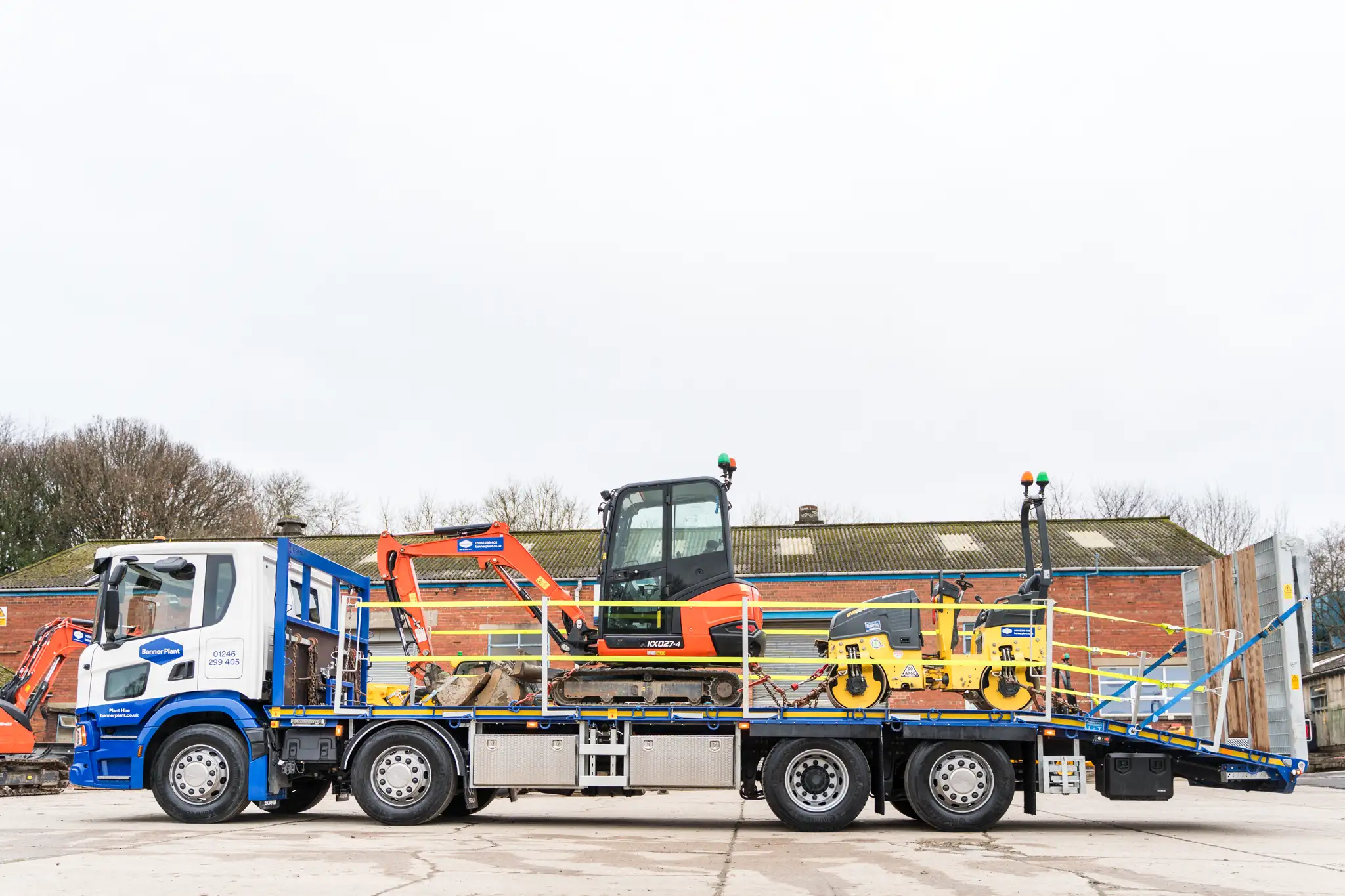 Roller working on site