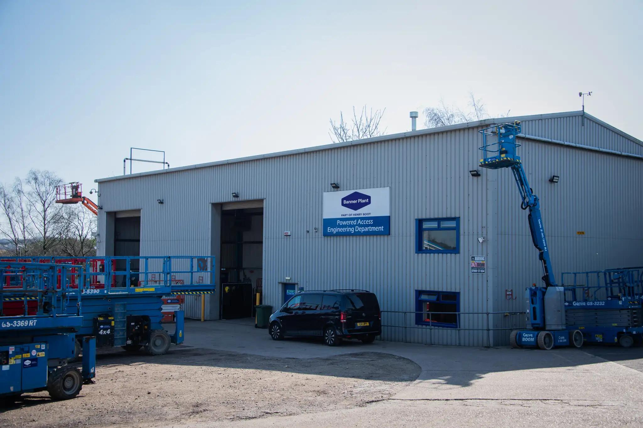 Banner Plant Rotherham depot — powered access engineering department