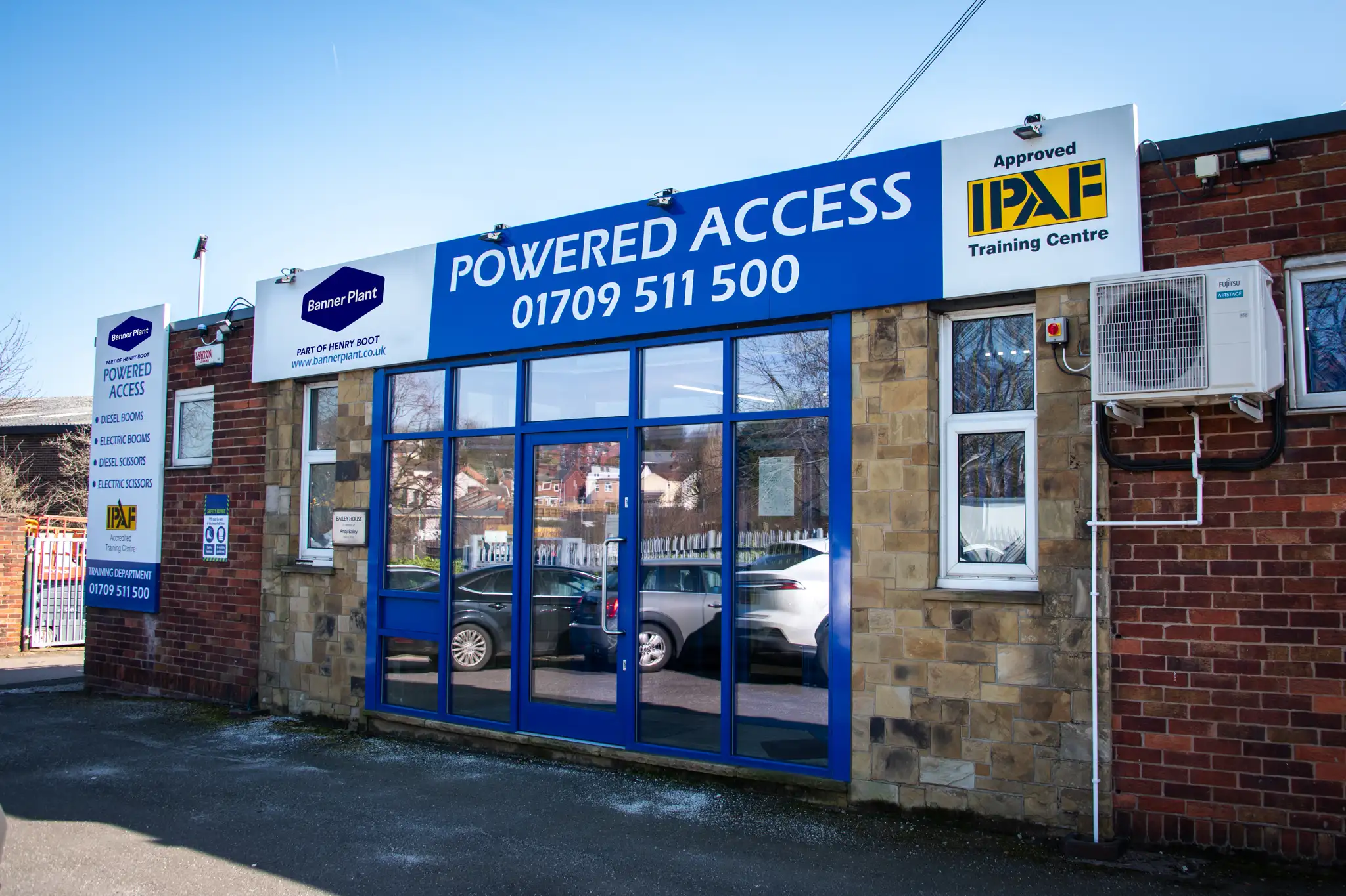 Banner Plant Rotherham depot signage